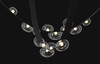 Миниатюра фото подвесной светодный светильник crystal lux bosque sp7 l3000 black/transparent | 220svet.ru